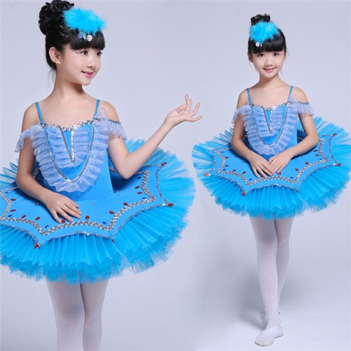 Professional Ballet Costumes For kids White/Blue/Pink Swan Lake Ballet Costume For Girls Ballerina Dress Children Ballet Dresses